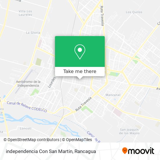 Mapa de independencia Con San Martin