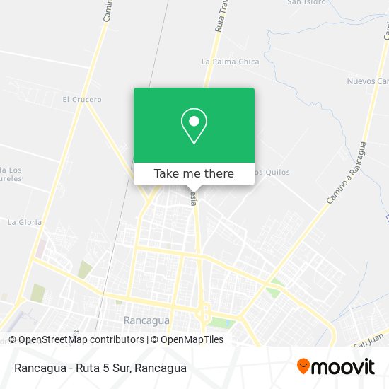 Rancagua - Ruta 5 Sur map