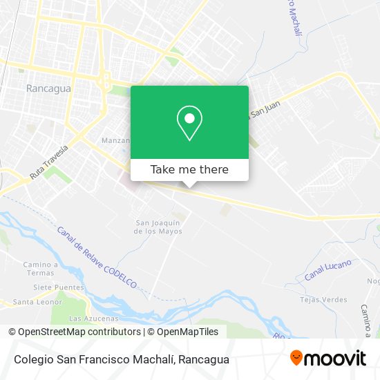 Colegio San Francisco Machalí map