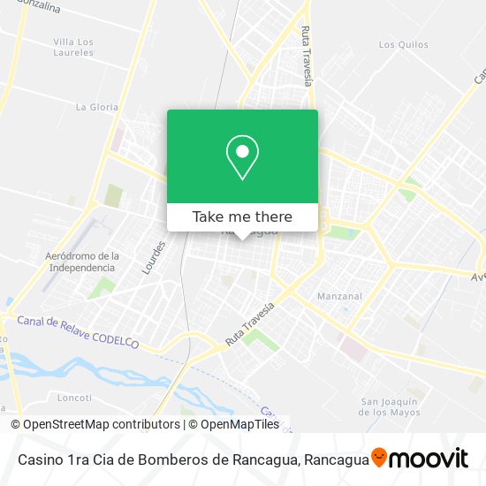 Mapa de Casino 1ra Cia de Bomberos de Rancagua