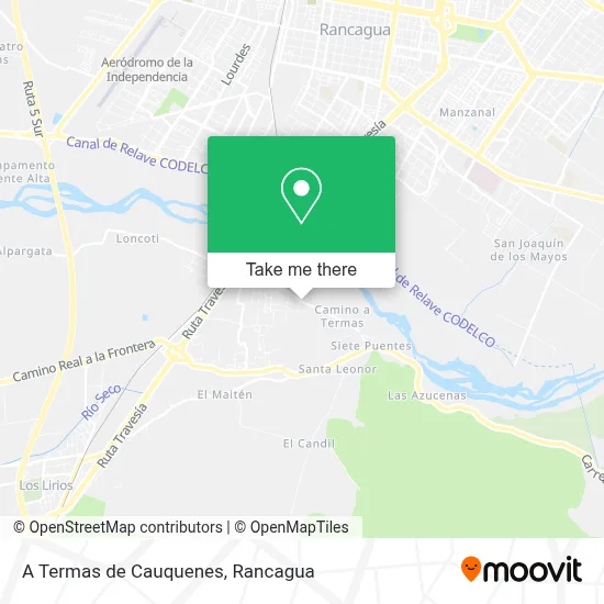 A Termas de Cauquenes map