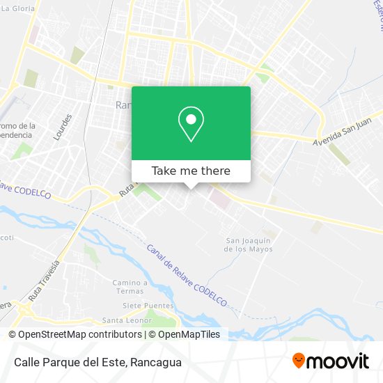 Mapa de Calle Parque del Este