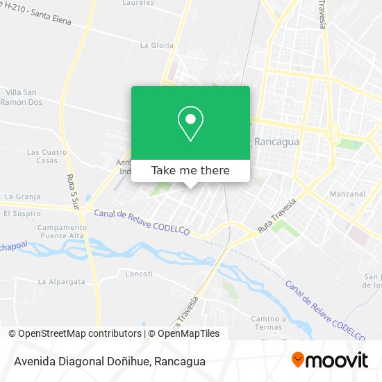 Avenida Diagonal Doñihue map