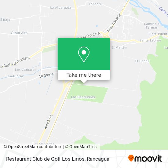 Restaurant Club de Golf Los Lirios map