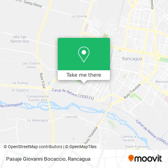 Mapa de Pasaje Giovanni Bocaccio