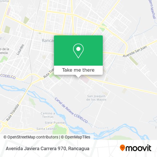 Mapa de Avenida Javiera Carrera 970