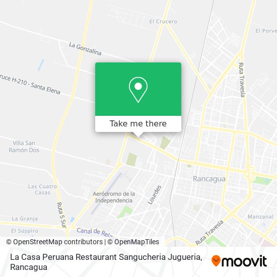 La Casa Peruana Restaurant Sangucheria Jugueria map