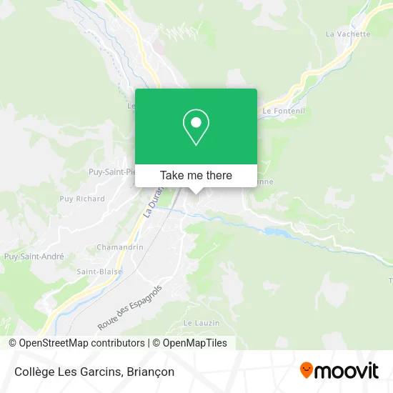 Collège Les Garcins map