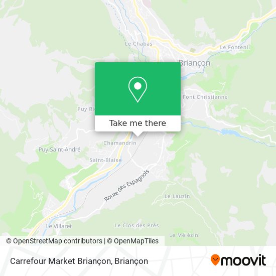 Mapa Carrefour Market Briançon