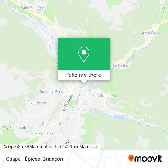 Csapa - Épicea map