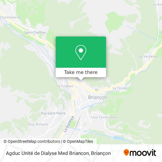 Mapa Agduc Unité de Dialyse Med Briancon