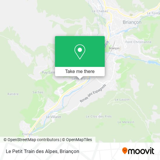 Le Petit Train des Alpes map