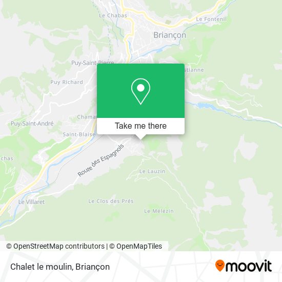 Mapa Chalet le moulin