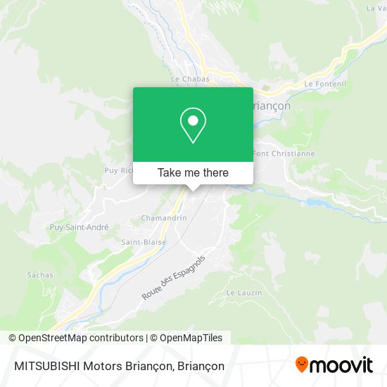 Mapa MITSUBISHI Motors Briançon