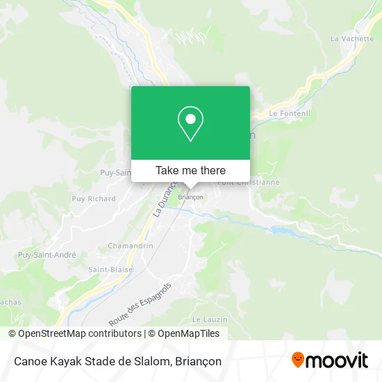 Canoe Kayak Stade de Slalom map