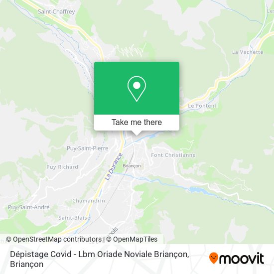 Dépistage Covid - Lbm Oriade Noviale Briançon map