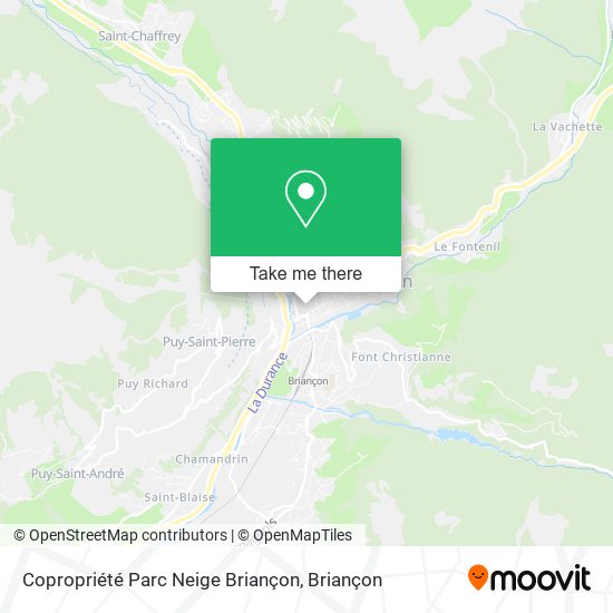 Mapa Copropriété Parc Neige Briançon