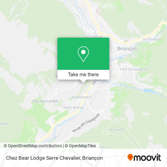 Chez Bear Lodge Serre Chevalier map