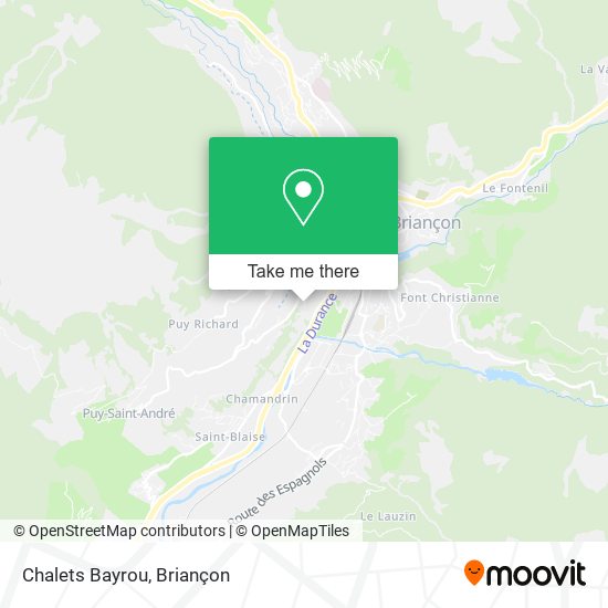 Chalets Bayrou map