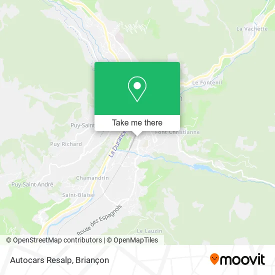 Autocars Resalp map
