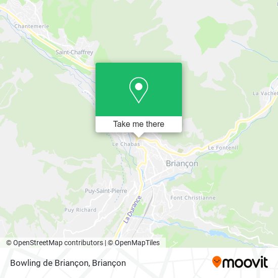 Mapa Bowling de Briançon