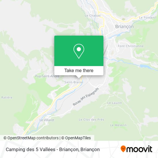 Camping des 5 Vallées - Briançon map