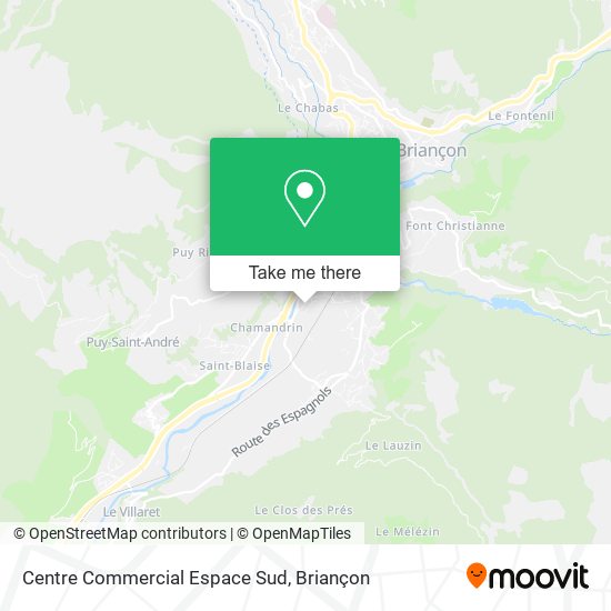 Centre Commercial Espace Sud map