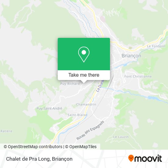 Chalet de Pra Long map