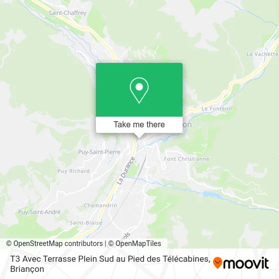 T3 Avec Terrasse Plein Sud au Pied des Télécabines map