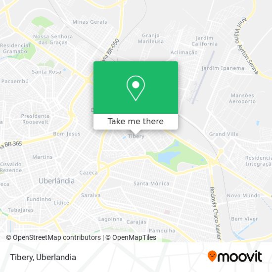 Mapa Tibery