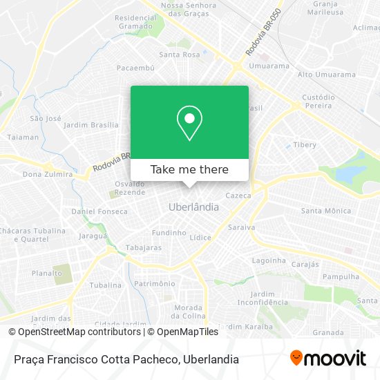 Mapa Praça Francisco Cotta Pacheco