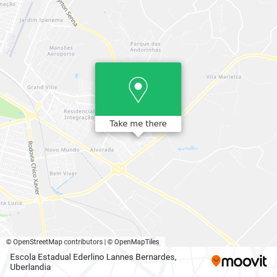 Mapa Escola Estadual Ederlino Lannes Bernardes