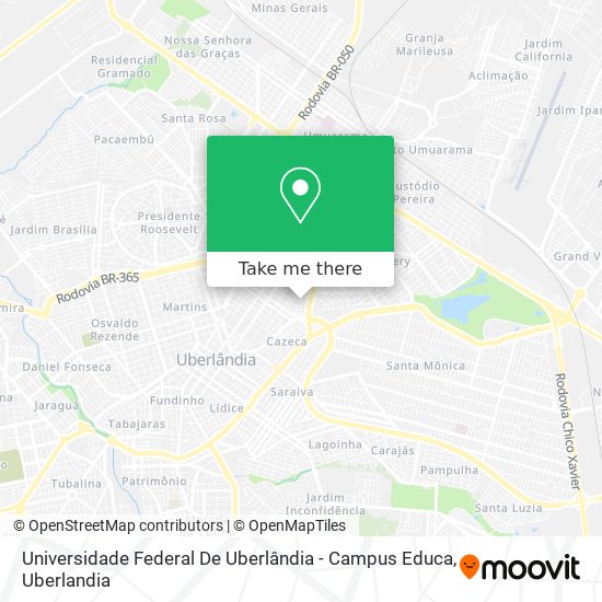 Universidade Federal De Uberlândia - Campus Educa map