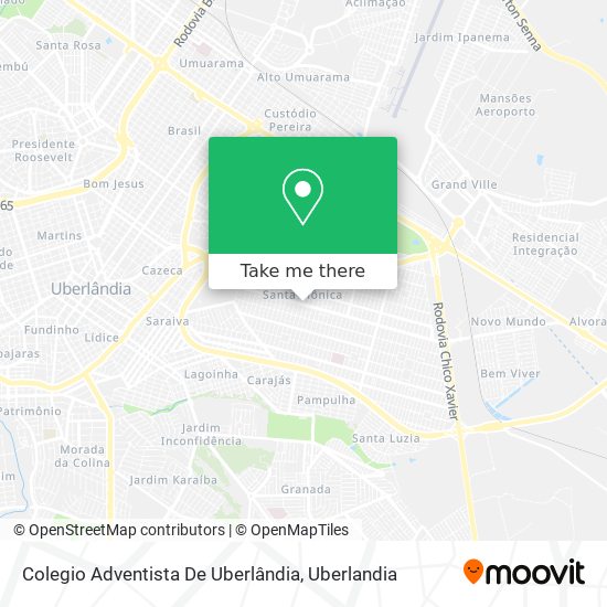 Mapa Colegio Adventista De Uberlândia