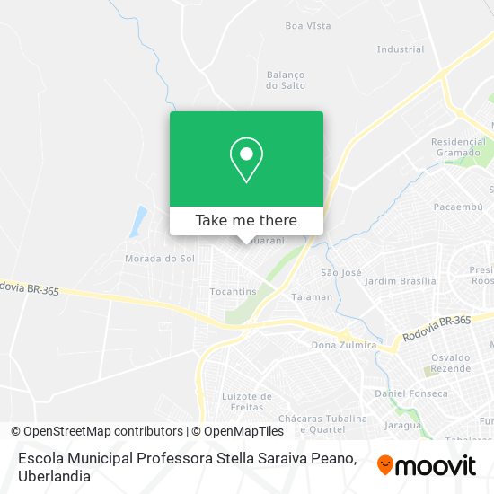 Mapa Escola Municipal Professora Stella Saraiva Peano