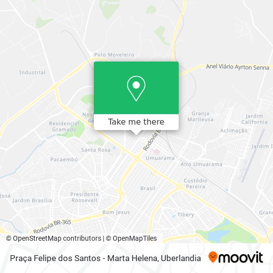 Mapa Praça Felipe dos Santos - Marta Helena