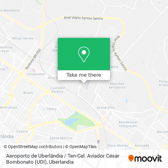 Aeroporto de Uberlândia / Ten-Cel. Aviador César Bombonato (UDI) map