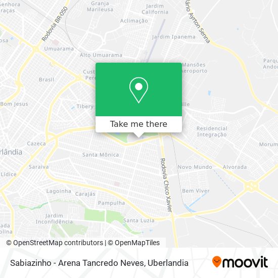 Mapa Sabiazinho - Arena Tancredo Neves