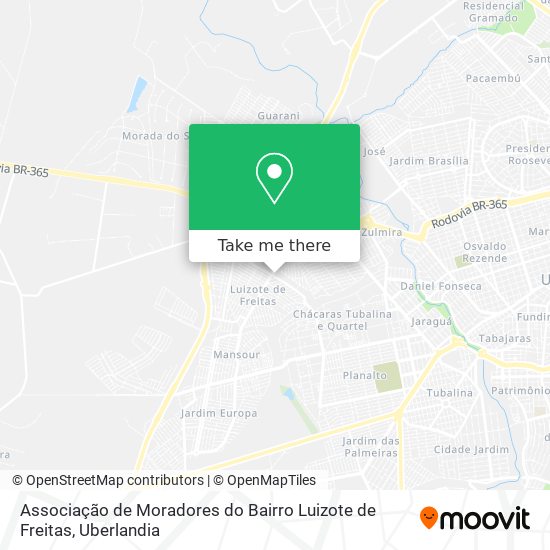 Mapa Associação de Moradores do Bairro Luizote de Freitas