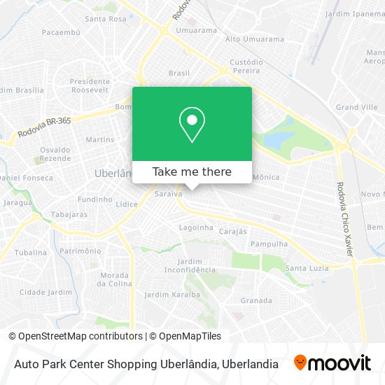 Auto Park Center Shopping Uberlândia map