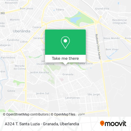 Mapa A324 T. Santa Luzia - Granada