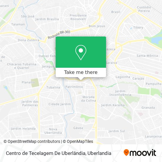 Mapa Centro de Tecelagem De Uberlândia