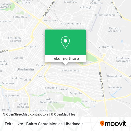 Mapa Feira Livre - Bairro Santa Mônica