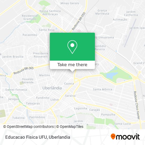 Educacao Fisica UFU map