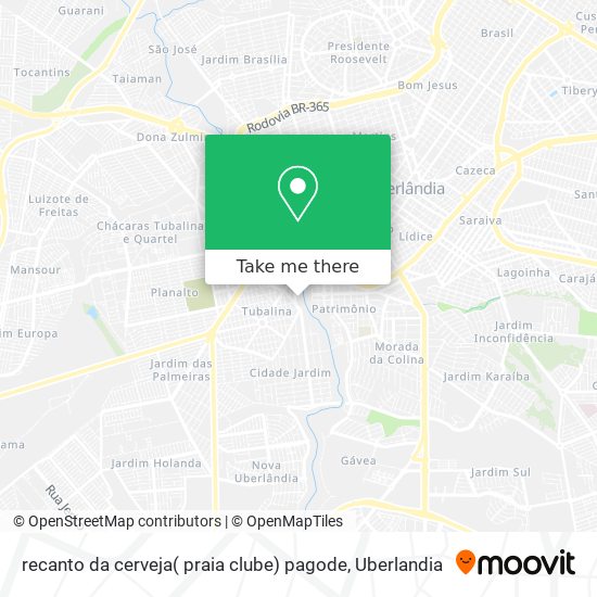 recanto da cerveja( praia clube) pagode map