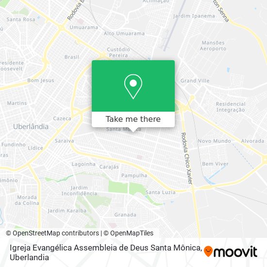 Mapa Igreja Evangélica Assembleia de Deus Santa Mônica