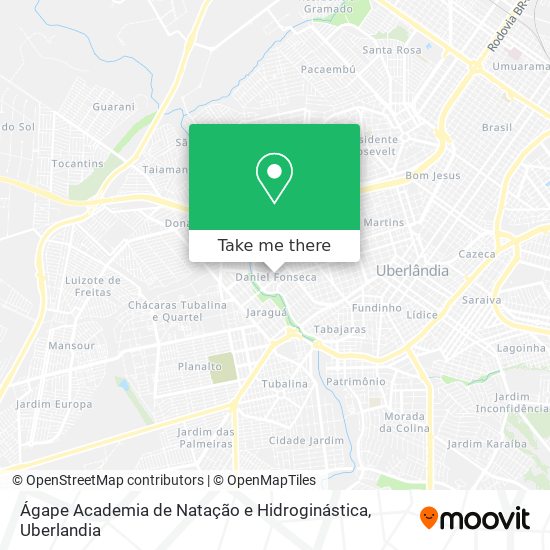 Mapa Ágape Academia de Natação e Hidroginástica