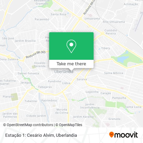 Mapa Estação 1: Cesário Alvim