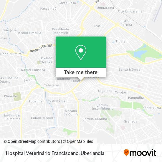 Mapa Hospital Veterinário Franciscano