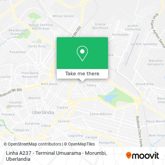 Mapa Linha A237 - Terminal Umuarama - Morumbi